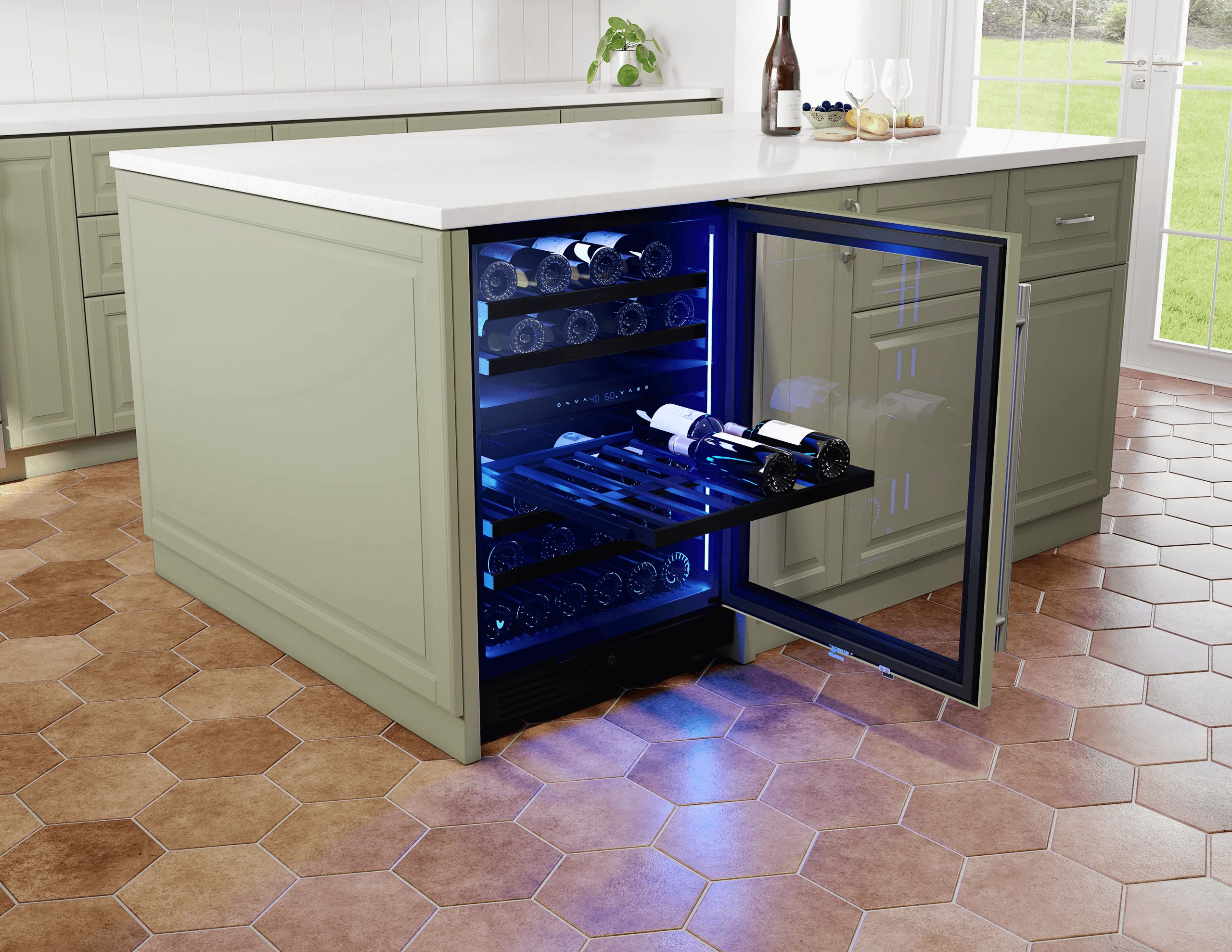Zephyr PRW24C02CPG Presrv Wine Cooler, 24in UC, Panel Ready+Gls, 2Z - Image 5