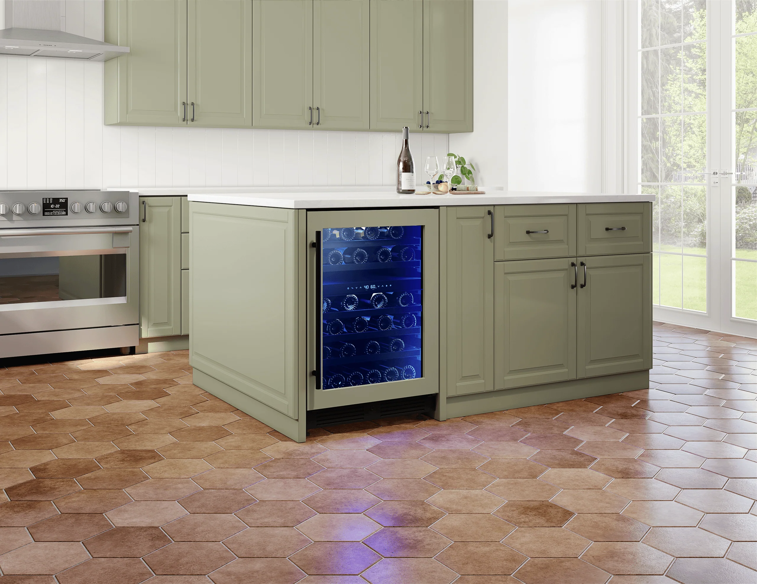 Zephyr PRW24C02CPG Presrv Wine Cooler, 24in UC, Panel Ready+Gls, 2Z - Image 8