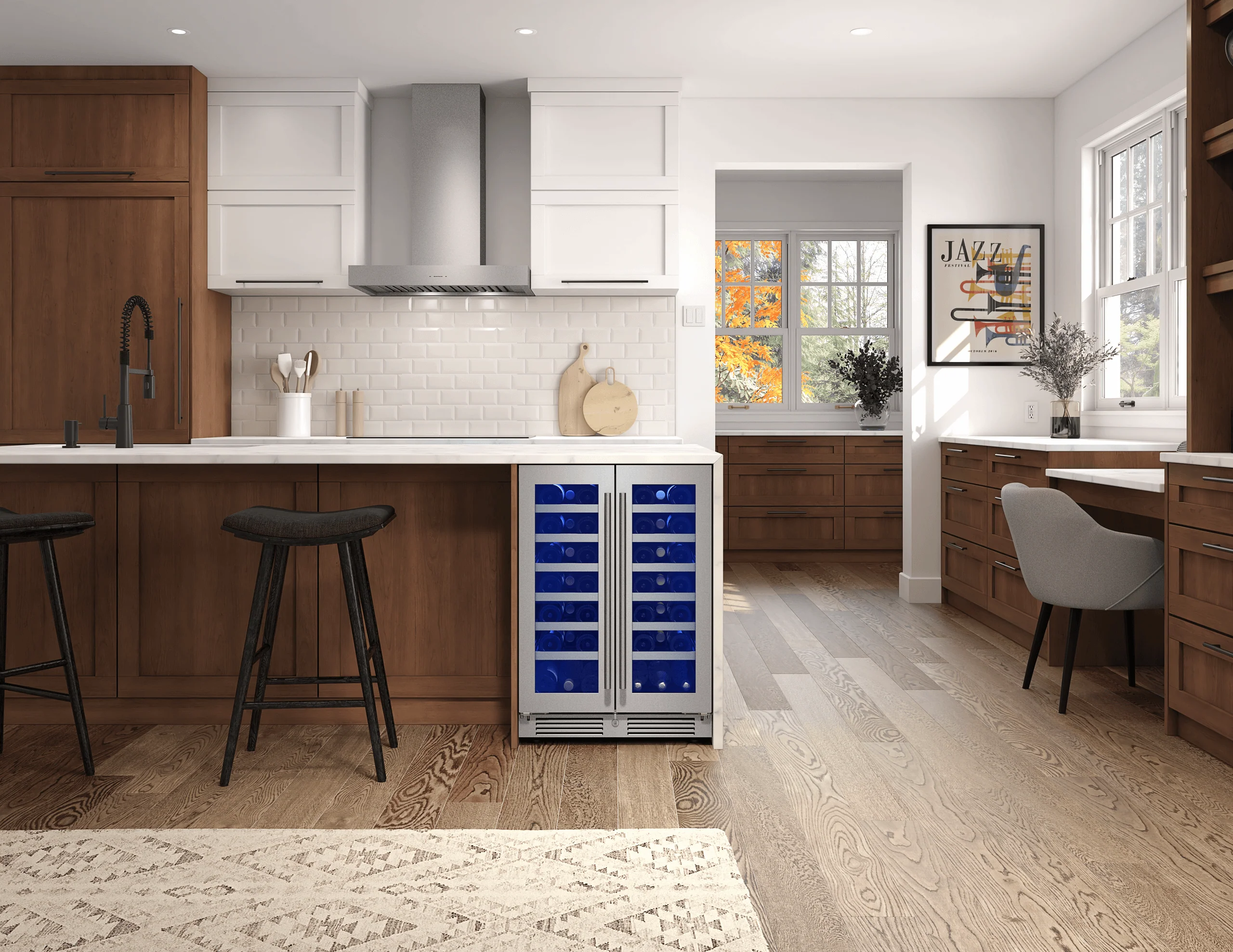 Zephyr PRW24C32CG Presrv Wine Cooler, 24in UC, SS+Gls, Fr Door, 2Z - Image 4