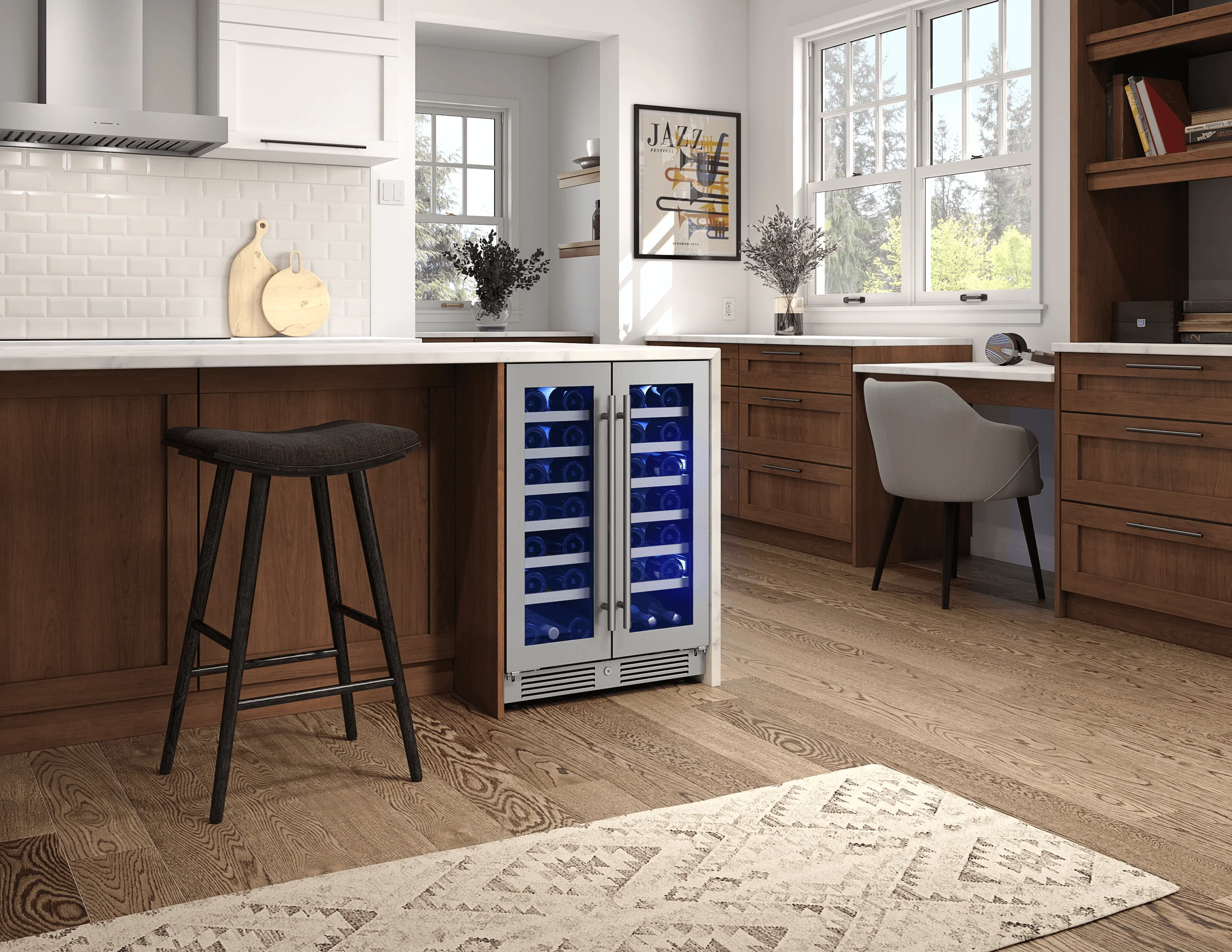 Zephyr PRW24C32CG Presrv Wine Cooler, 24in UC, SS+Gls, Fr Door, 2Z - Image 5