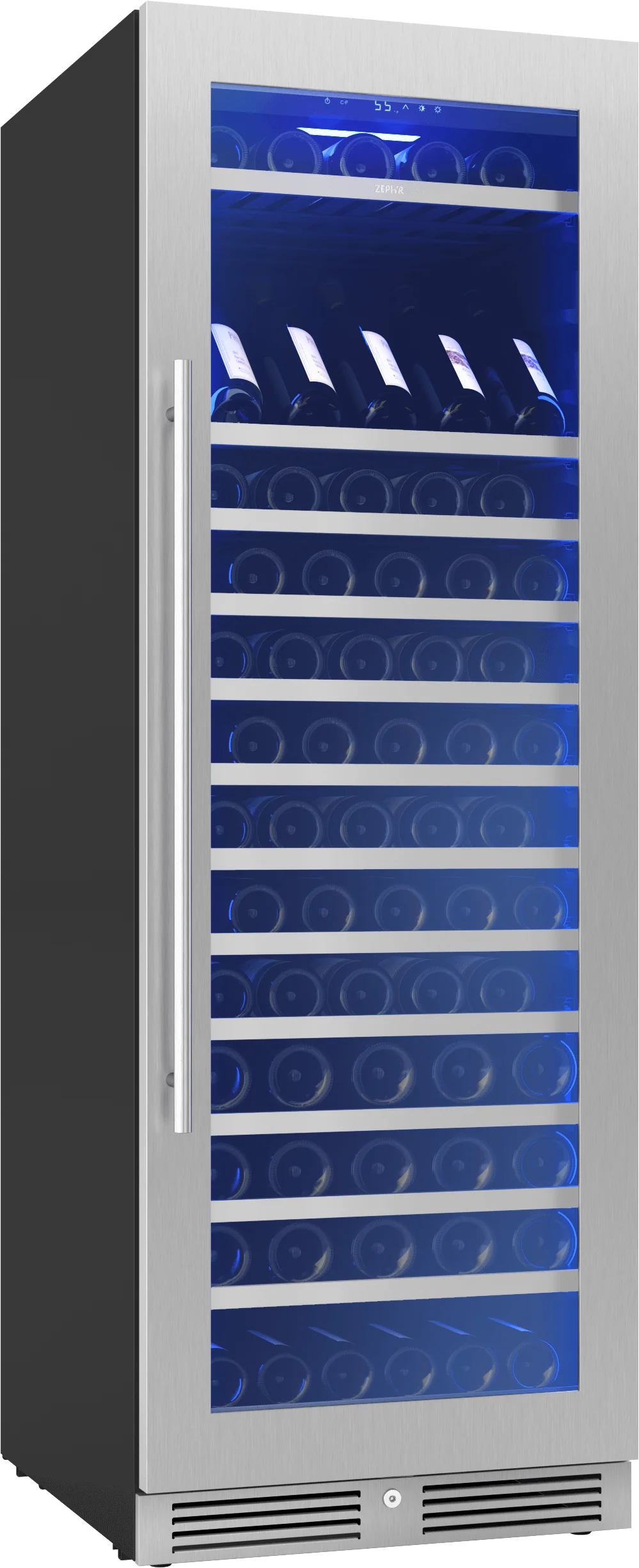 Zephyr PRW24F01CG Presrv Wine Cooler, 24in Full Size, SS+Glass, Reversible Door, 1 Zone - Image 2