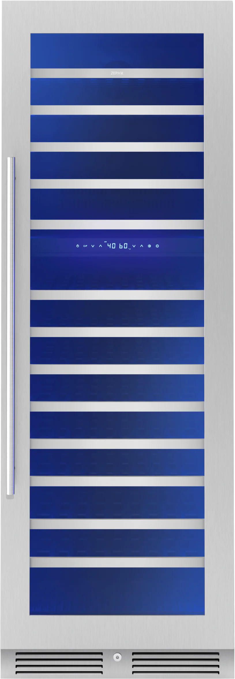 Zephyr PRW24F02CG Presrv Wine Cooler, 24in Full Size, SS+Glass, Reversible Door, 2 Zone - Image 3