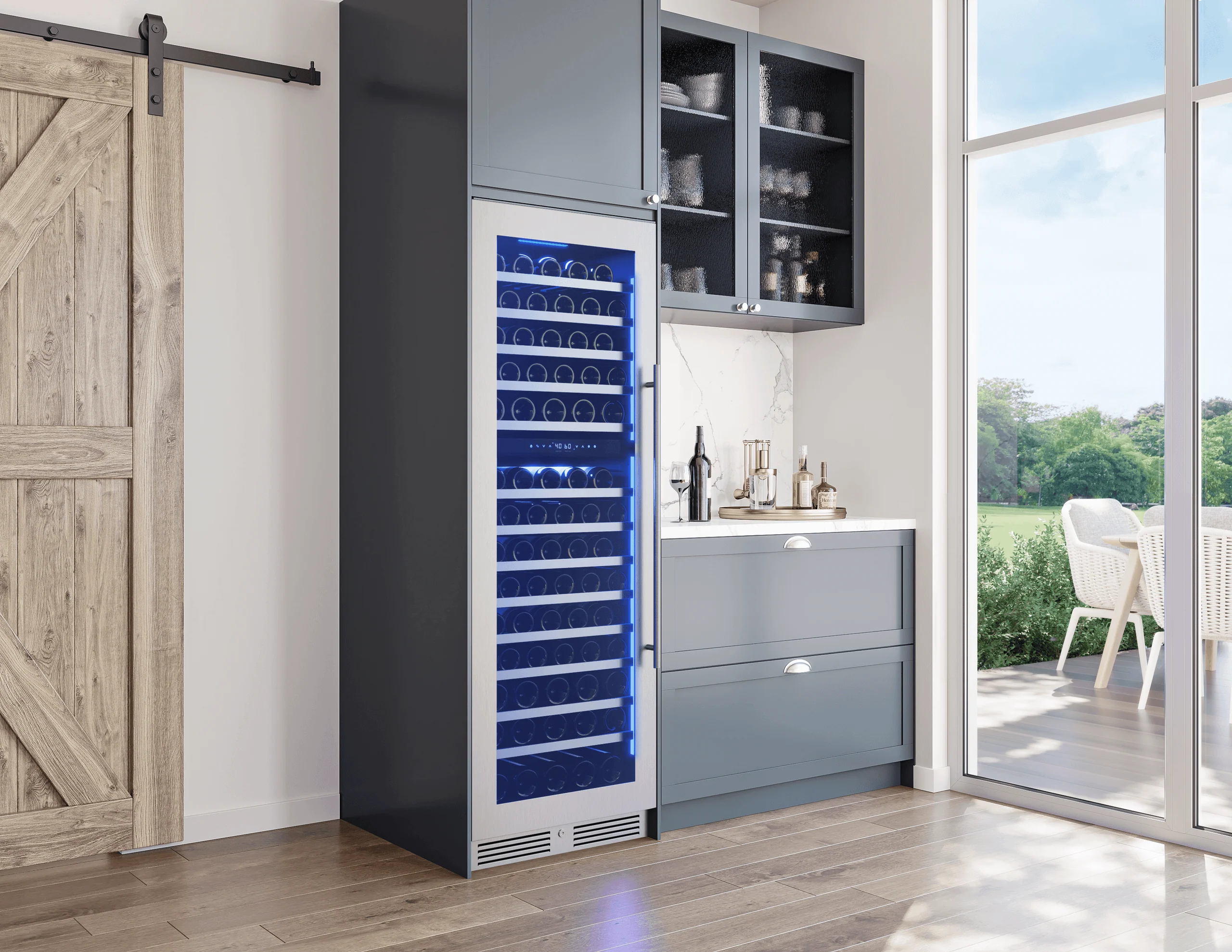 Zephyr PRW24F02CG Presrv Wine Cooler, 24in Full Size, SS+Glass, Reversible Door, 2 Zone - Image 5
