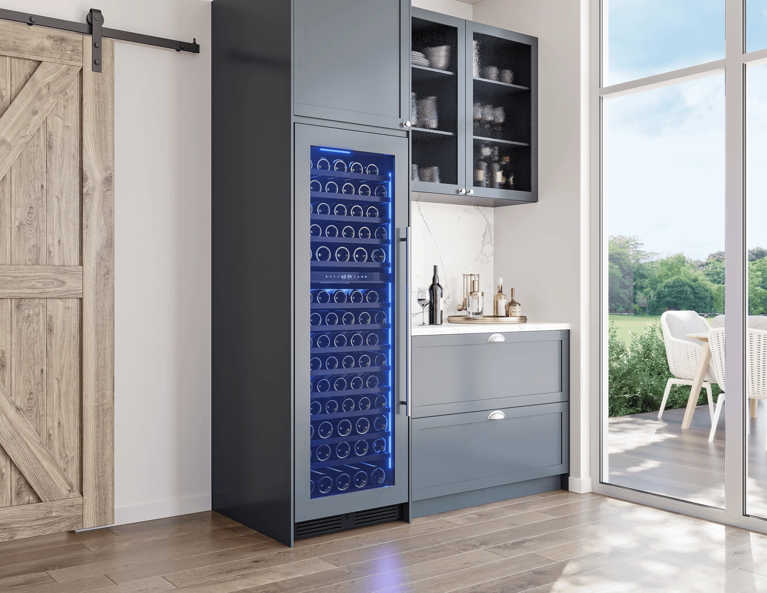 Zephyr PRW24F02CPG Presrv Wine Cooler, 24in Full Size, Panel Ready+Glass, Reversible Door, 2 Zone - Image 6