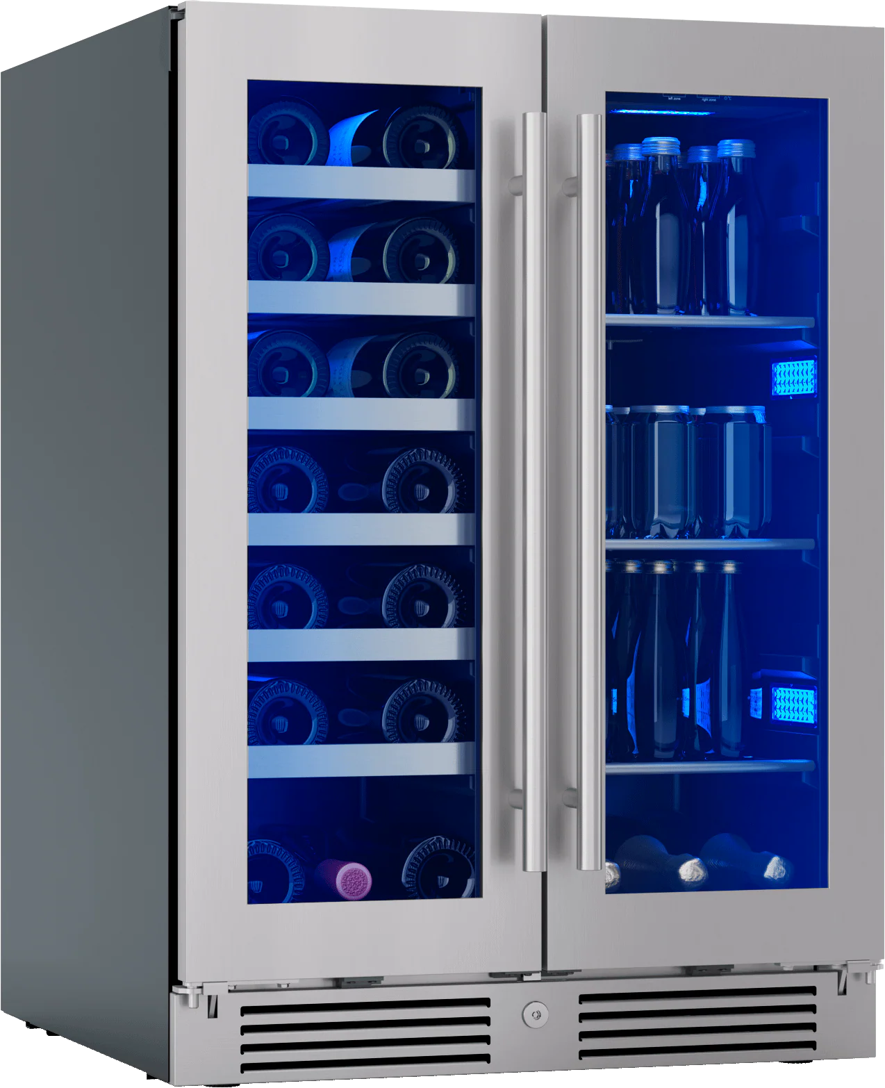Zephyr PRWB24C32CG Presrv Wine & Bev Cooler, 24in UC, SS+Gls, Fr Dr - Image 2