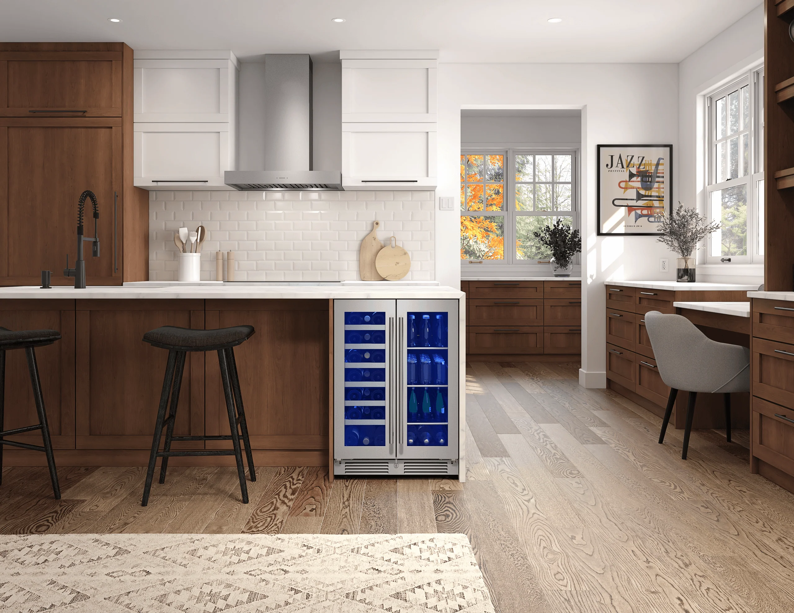 Zephyr PRWB24C32CG Presrv Wine & Bev Cooler, 24in UC, SS+Gls, Fr Dr - Image 4