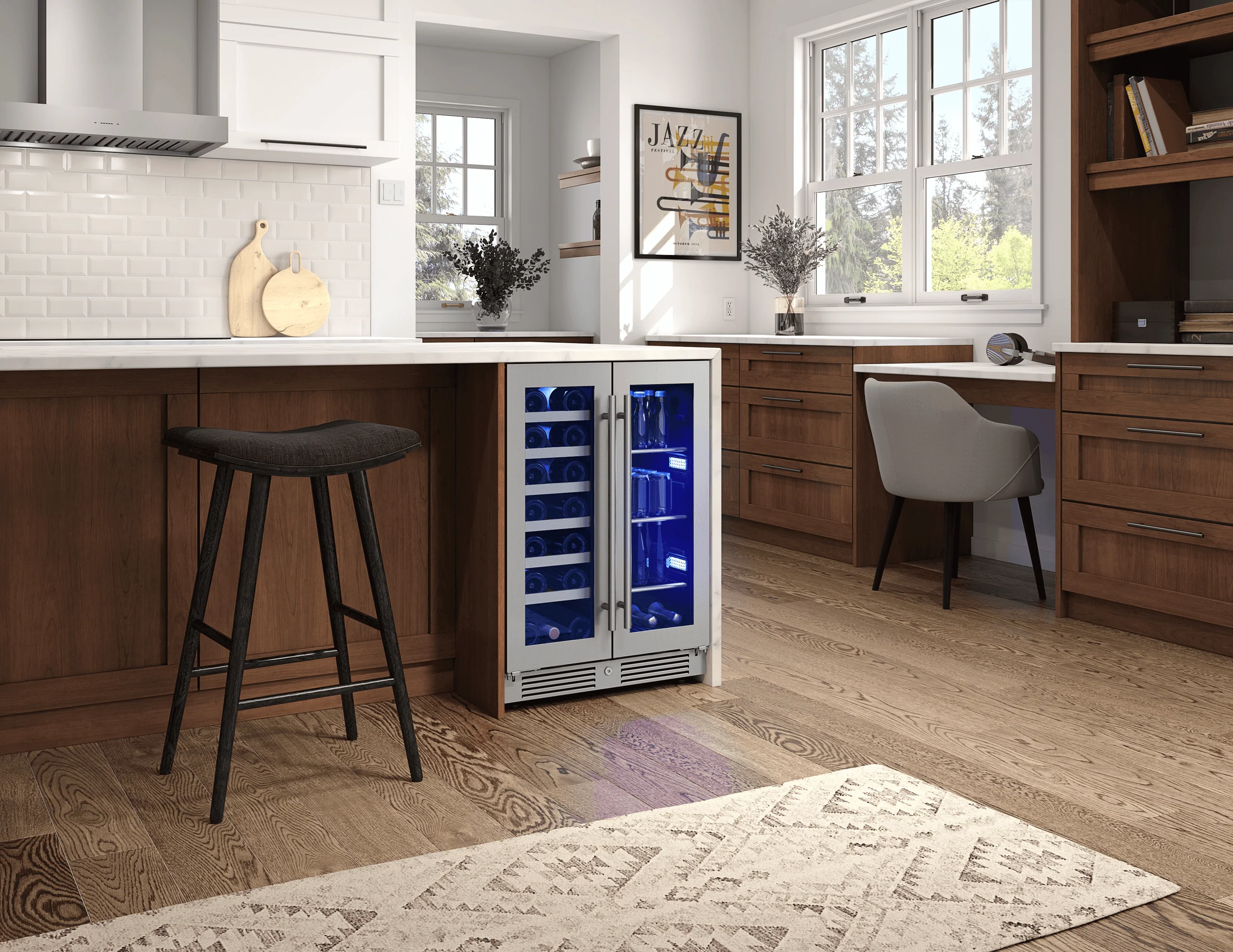 Zephyr PRWB24C32CG Presrv Wine & Bev Cooler, 24in UC, SS+Gls, Fr Dr - Image 5