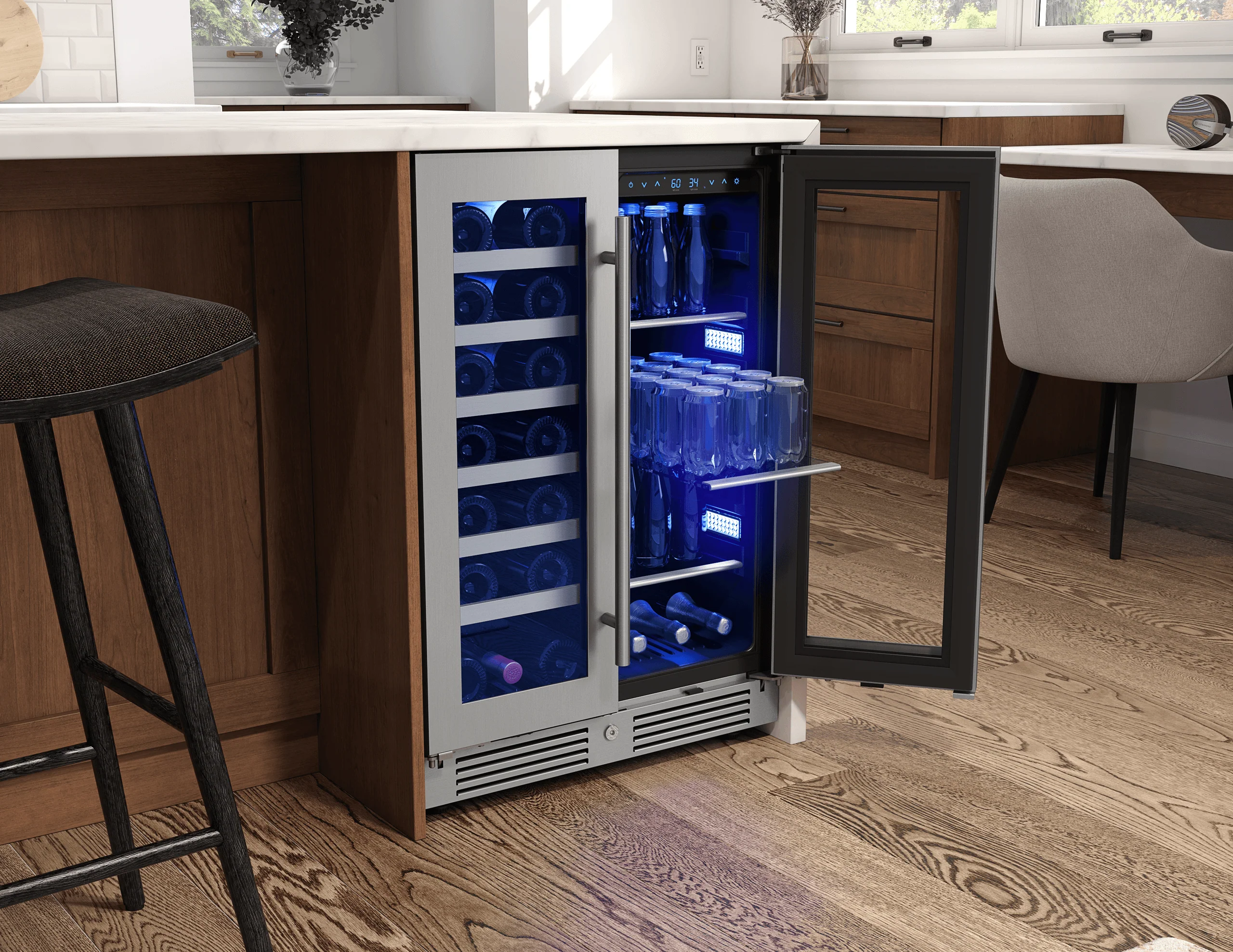 Zephyr PRWB24C32CG Presrv Wine & Bev Cooler, 24in UC, SS+Gls, Fr Dr - Image 6