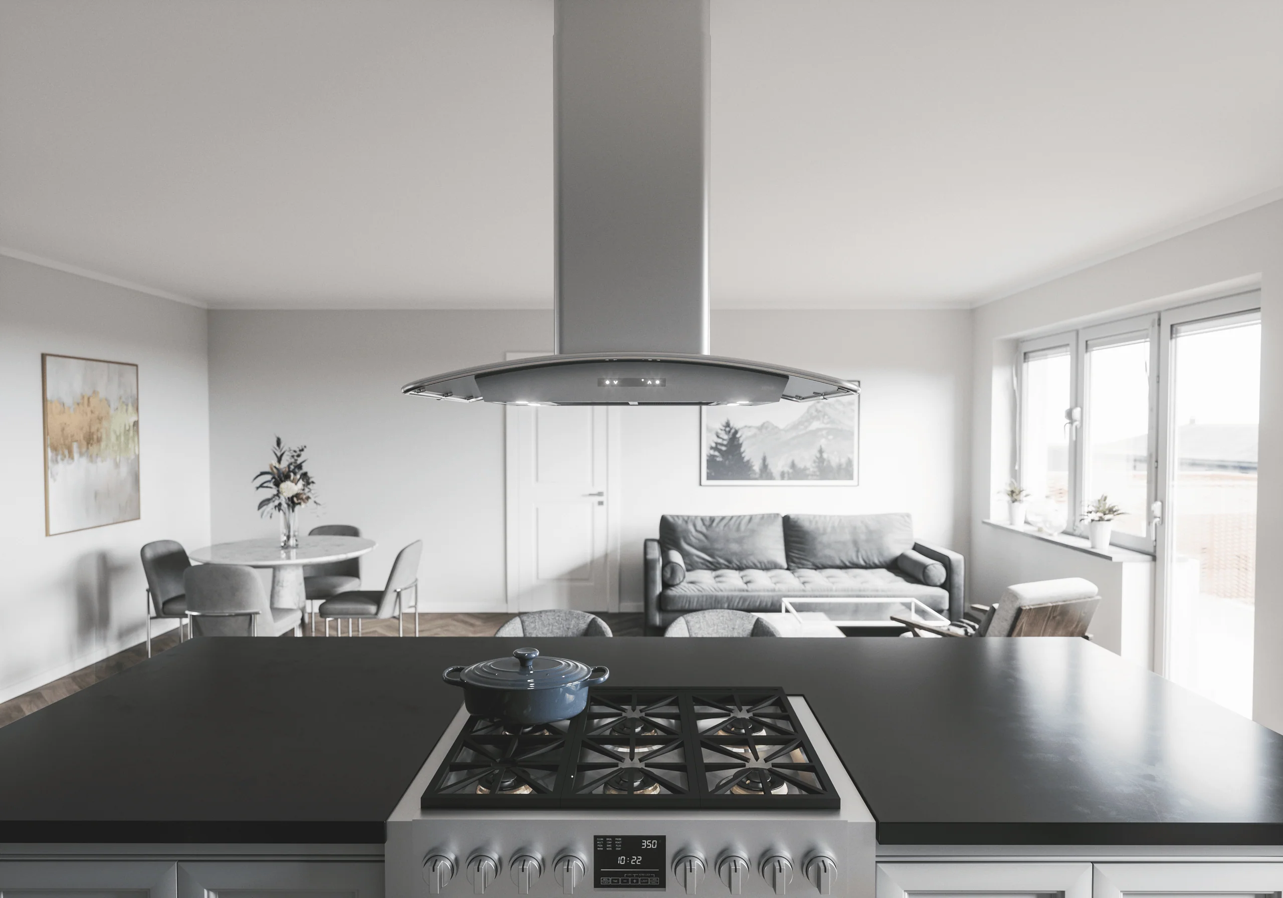 Zephyr ZMLE42CS Milano Connect Island, 42in, SS, LED, ACT - Image 3
