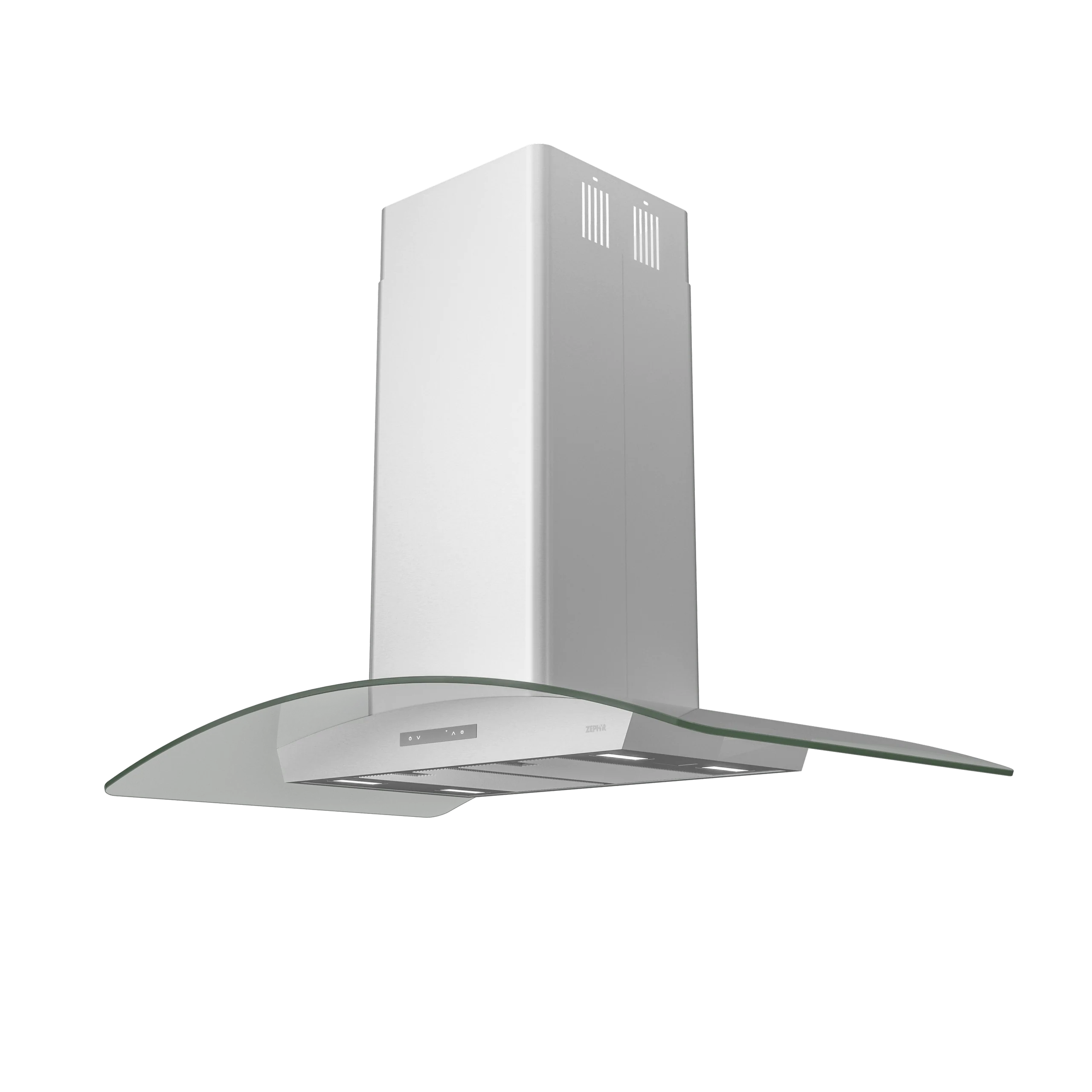 Zephyr ZMLM90CG Milano Connect Island, 90cm, SS+Glass, LED, ACT - Image 2