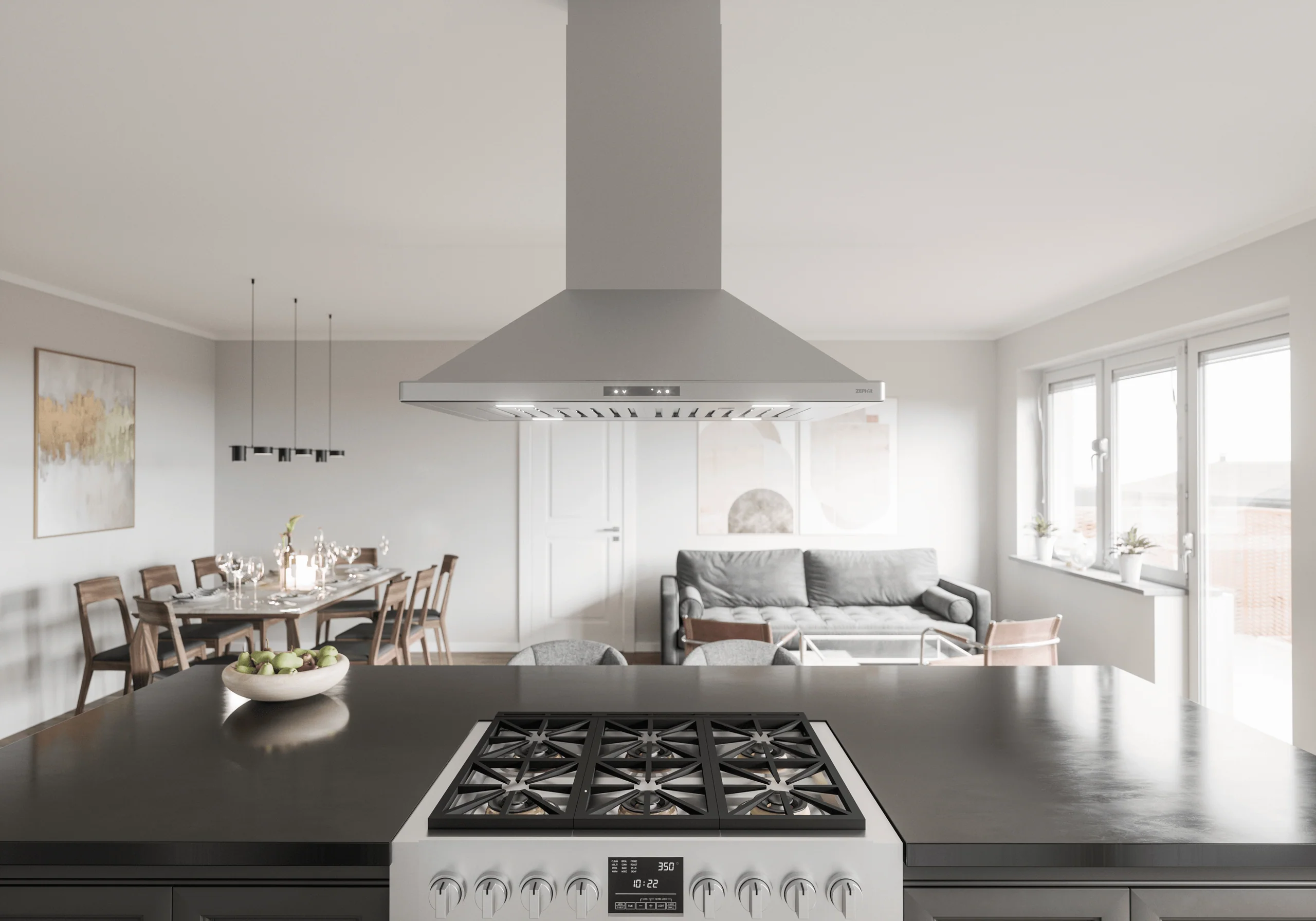 Zephyr ZNAE42DS Napoli Connect Island, 42in, SS, LED, ACT - Image 4