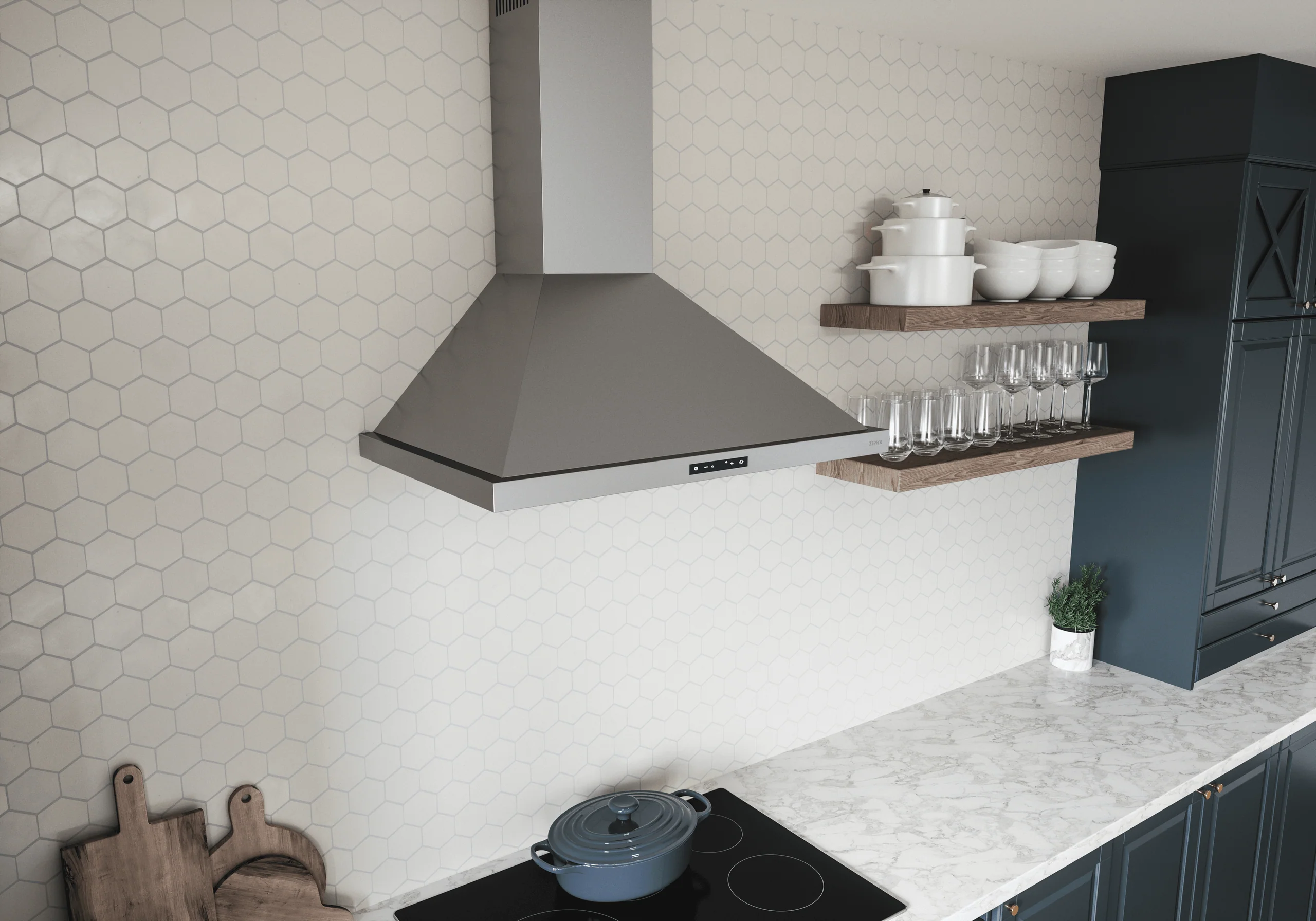 Zephyr ZOME30BS Ombra, Wall, 30", SS, 600 CFM - Image 6