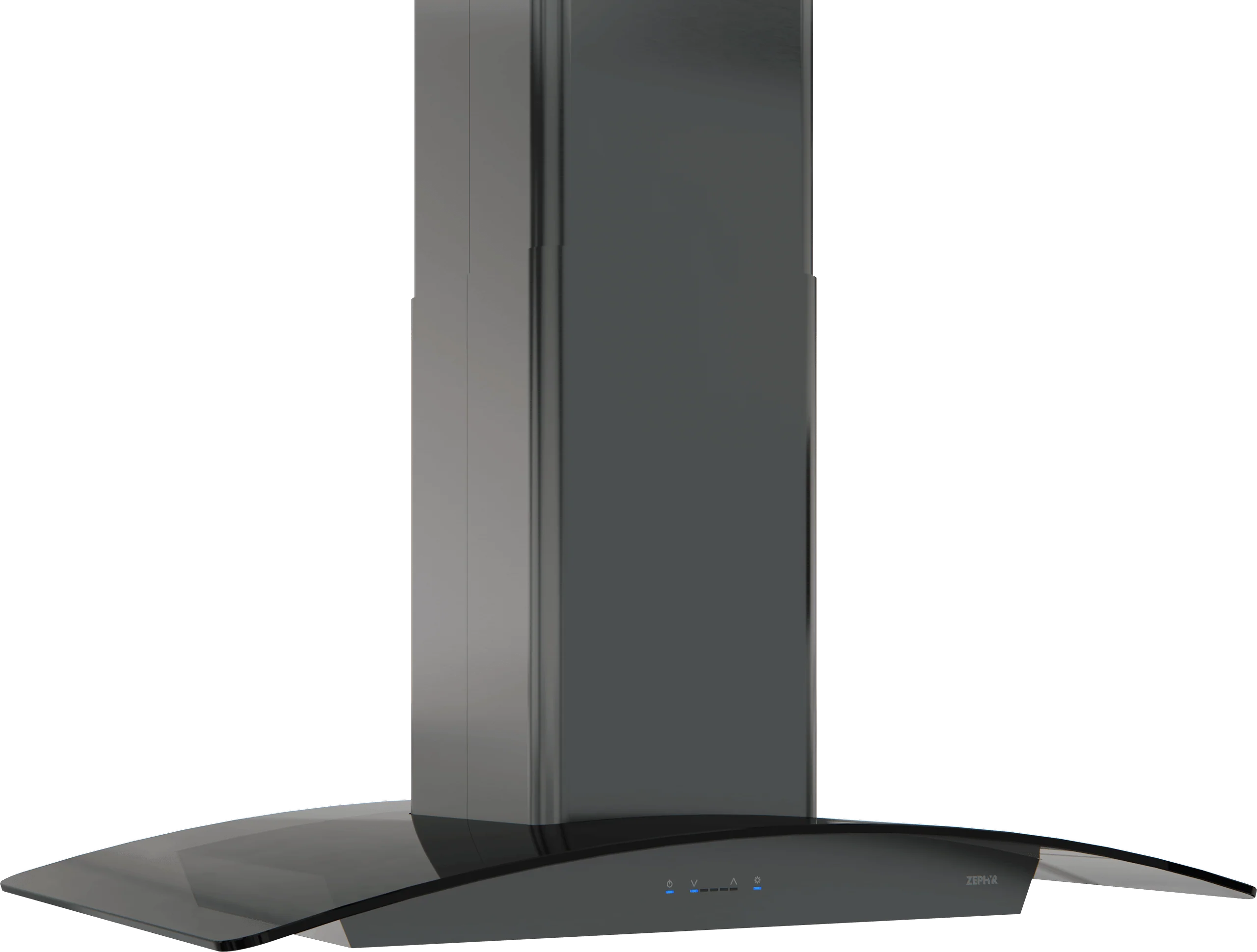Zephyr ZREM90BBSGG Ravenna Island, 90cm, Black SS+Gray Glass, LED - Image 2