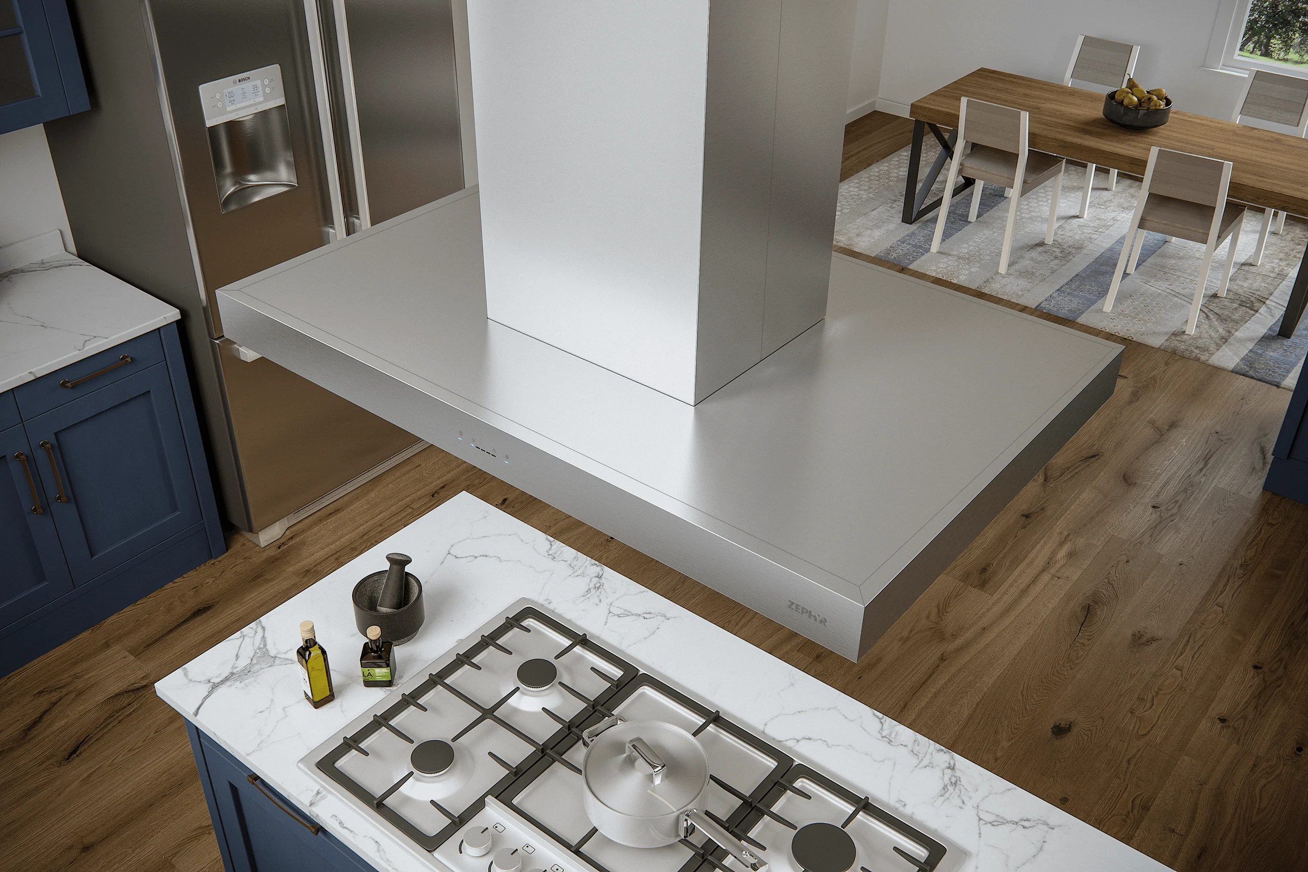 Zephyr ZRME42CS Roma, Island, 42", SS, 600 CFM, ACT - Image 6