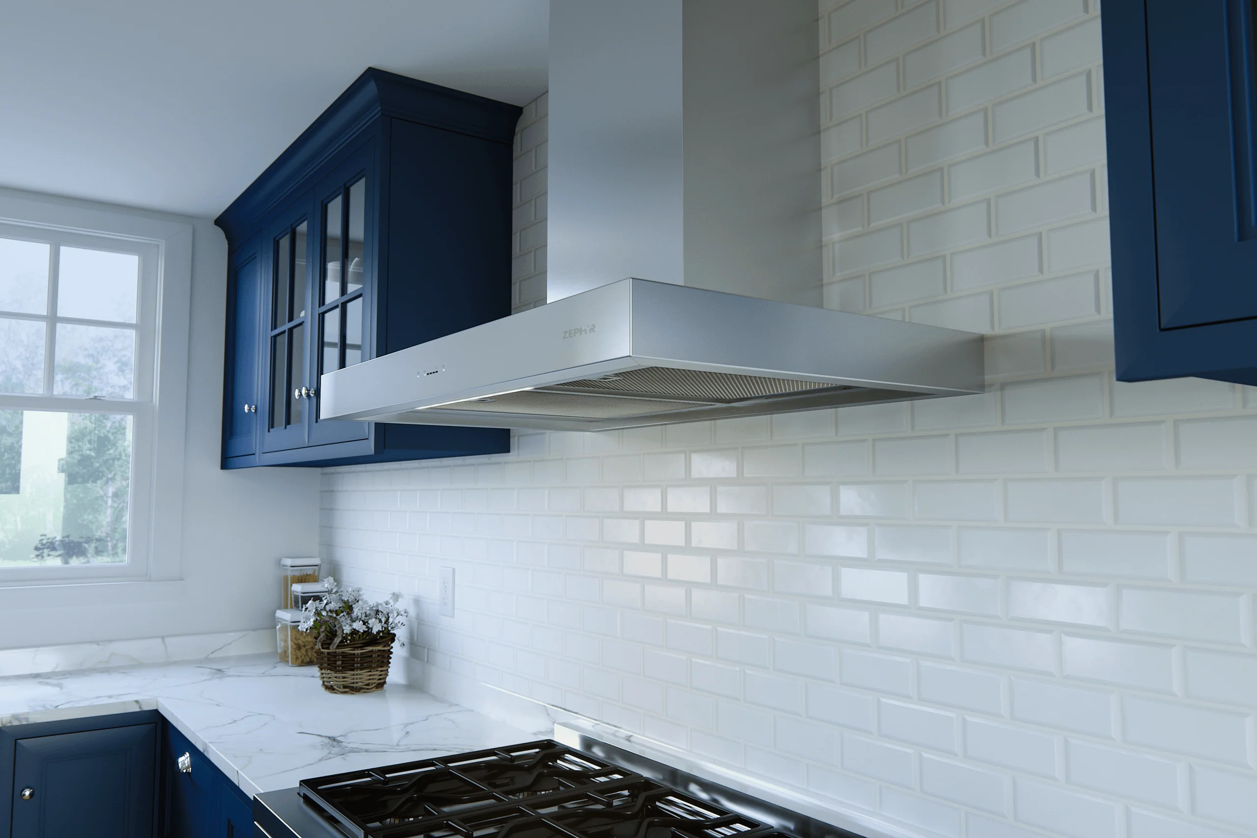 Zephyr ZROE30DS Roma, Wall, 30", SS, 600 CFM, ACT, LED - Image 7