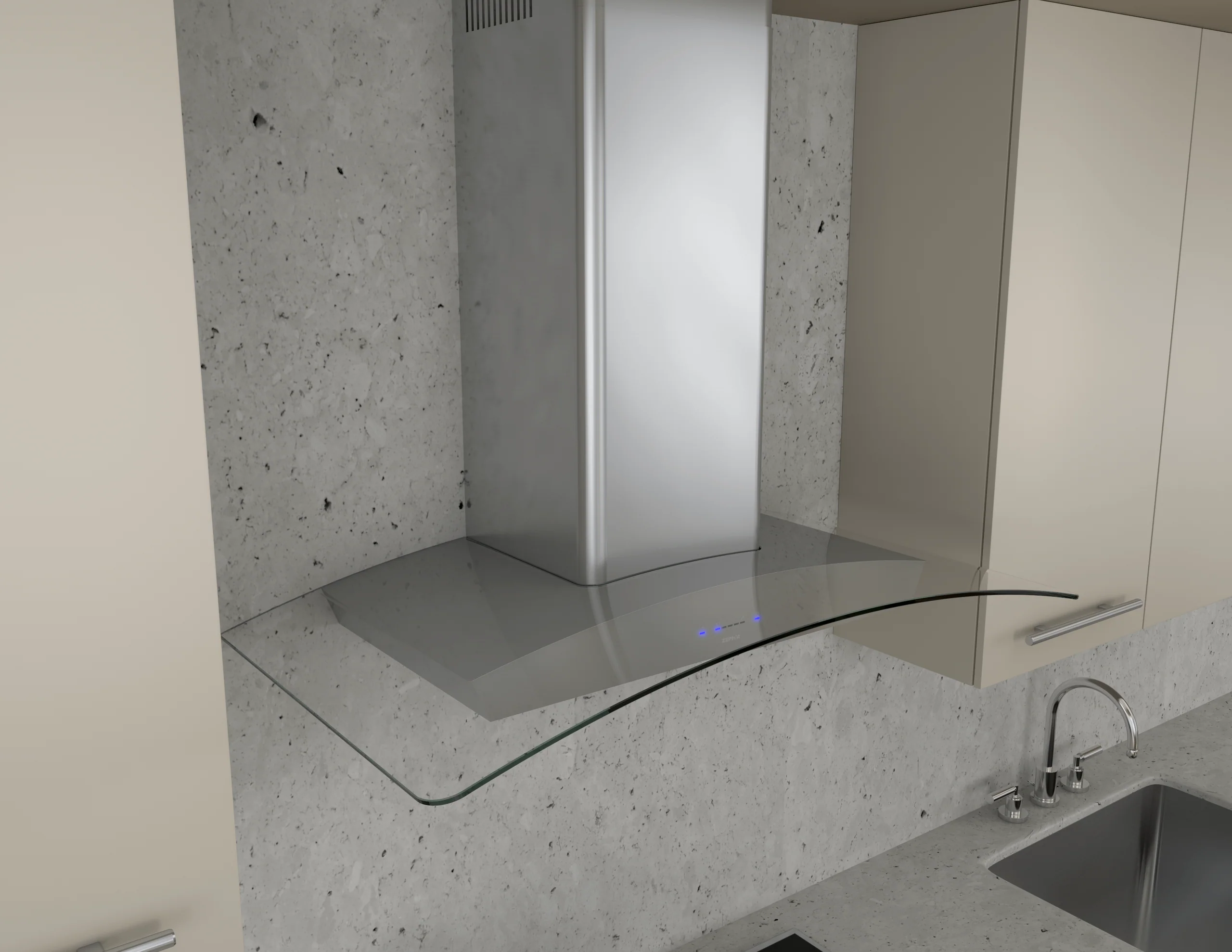 Zephyr ZRVE30AGG Ravenna, Wall, 30", SS+Gray Glass, ACT - Image 6