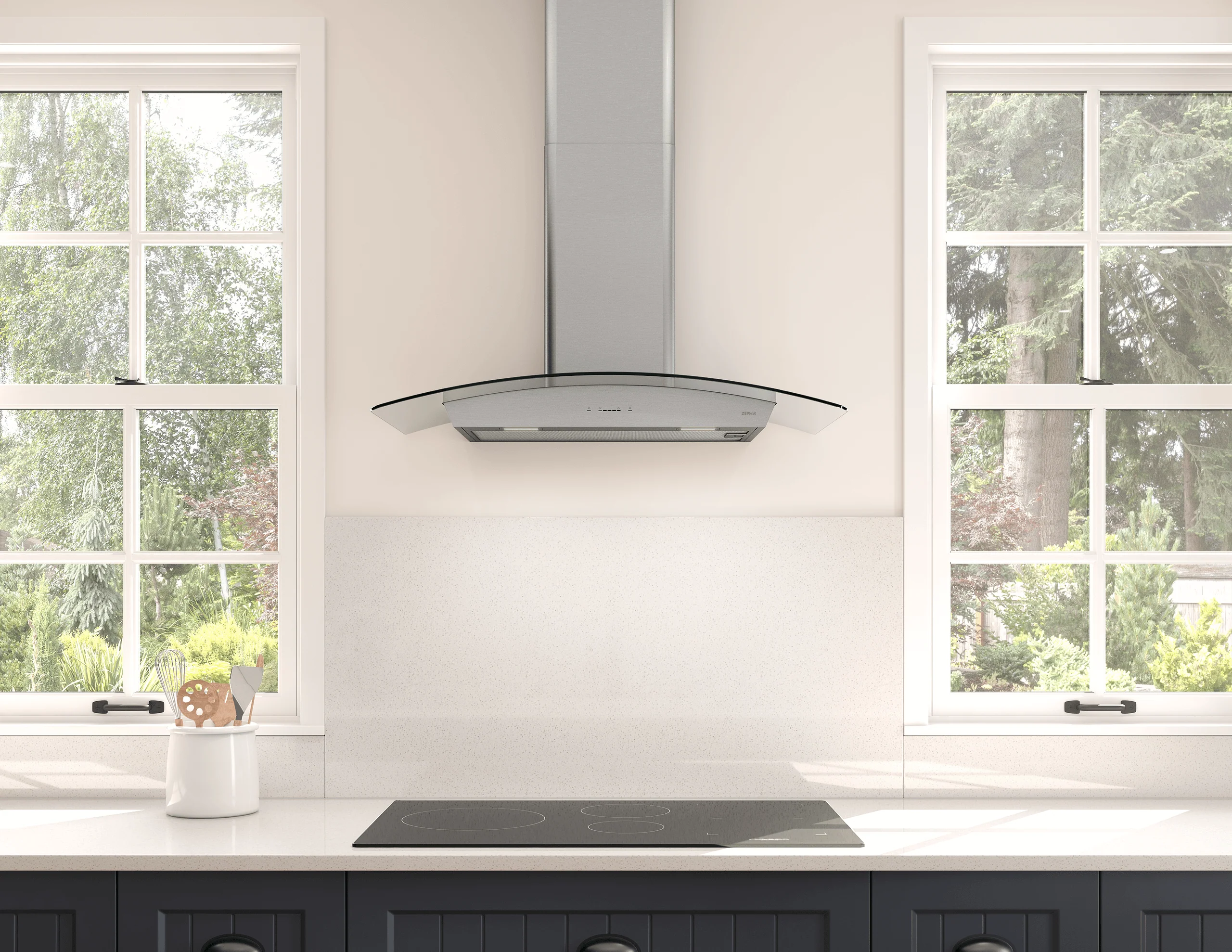 Zephyr ZRVE30CGC Ravenna Wall, 30in, SS+Clear Glass, LED - Image 4